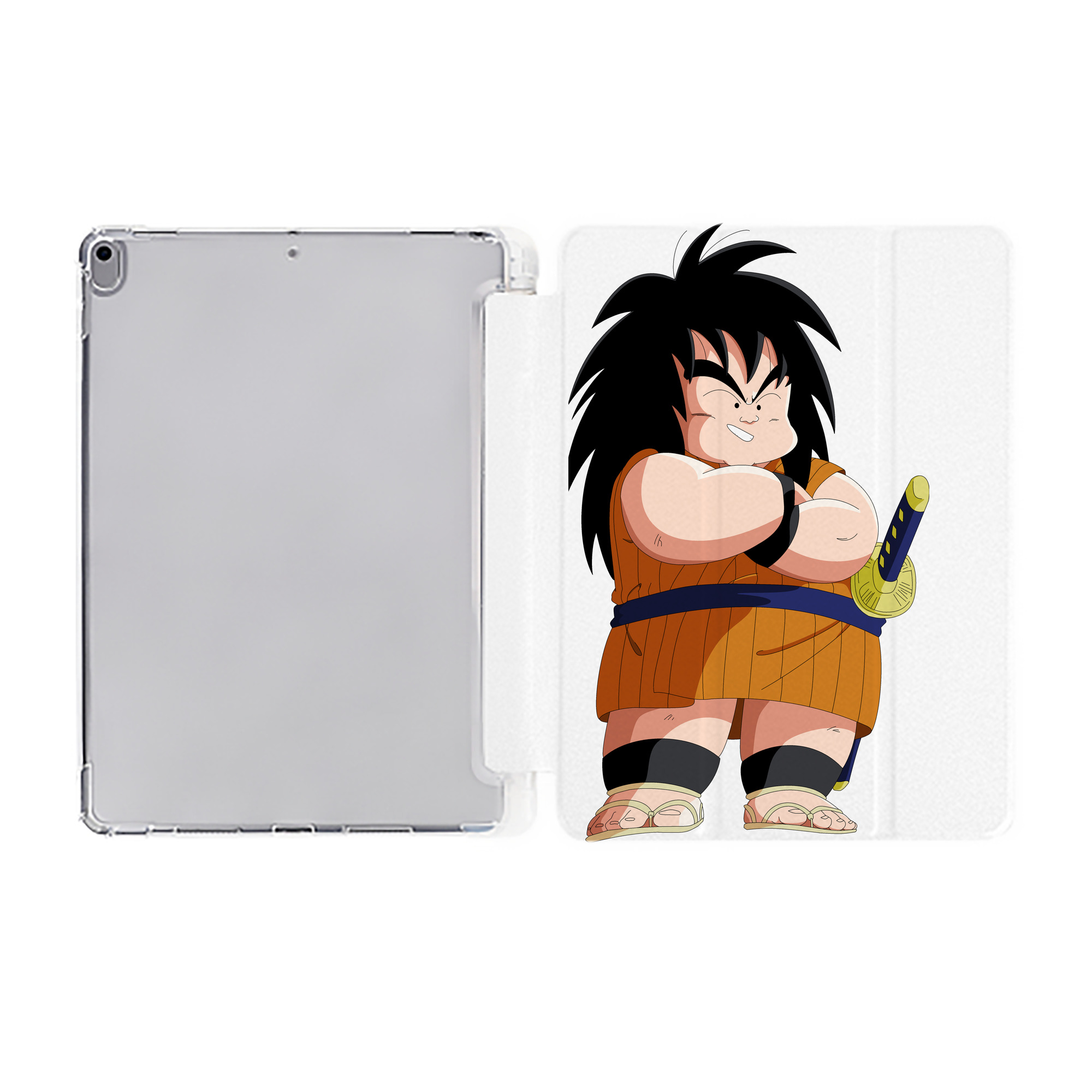 （画像用） ドラゴンボール やじろべえ DRAGON BALL Yajirobe IPad ケース ペン収納付き 三つ折りスタンド PUレザー×シリコン 対応機種9.5/10.5/10.9インチ